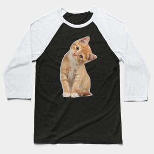 Yellow Cat oil paint Baseball T-Shirt